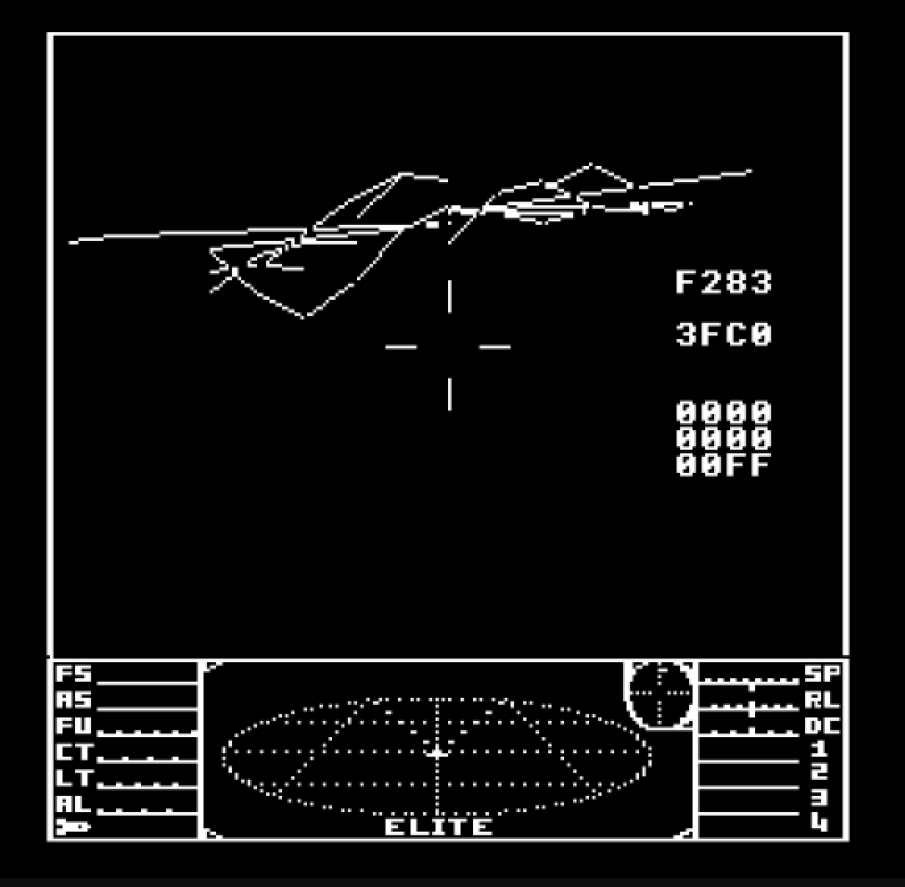 A prototype landscape in BBC Micro Elite II