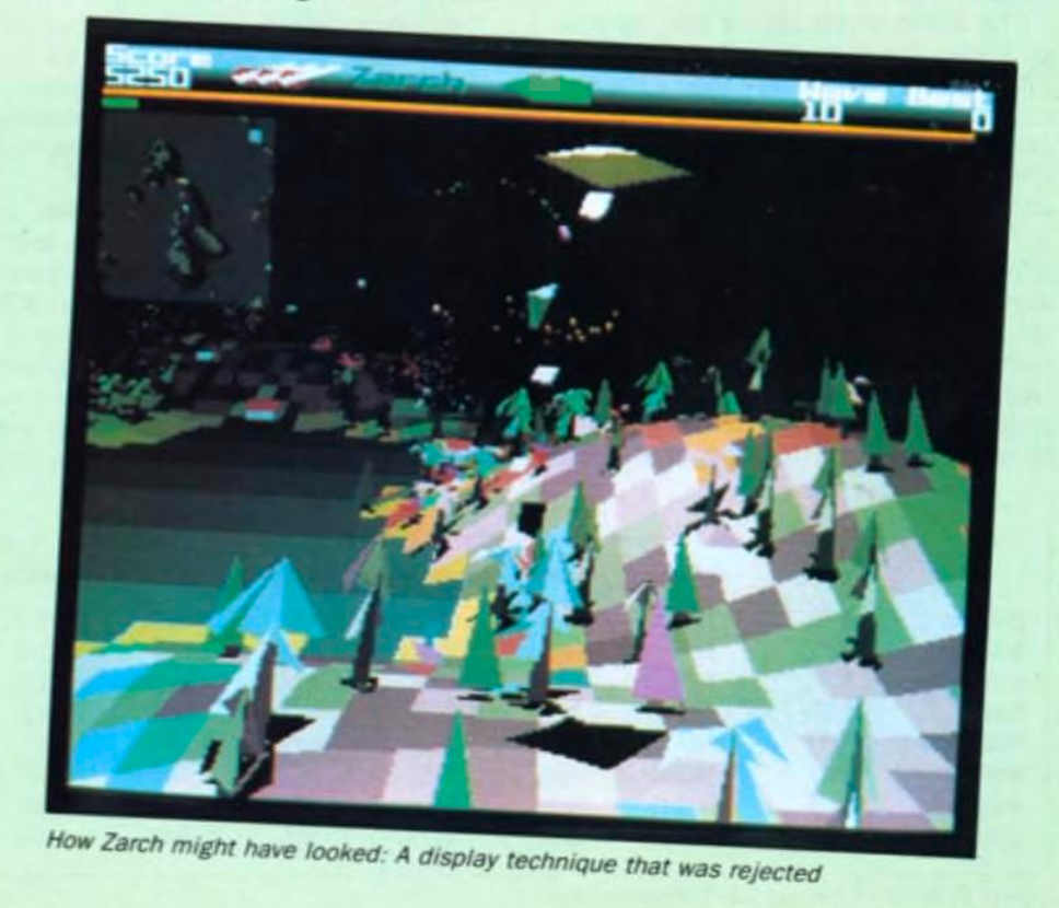 An image of Zarch from The Micro User, November 1987