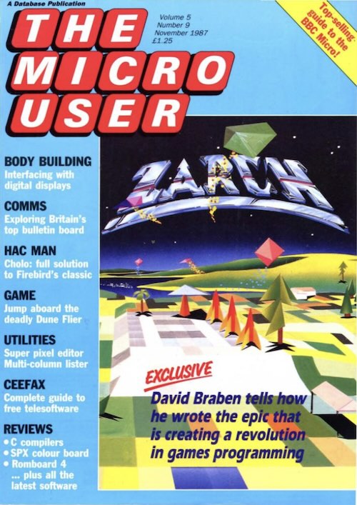 The cover of The Micro User, November 1987