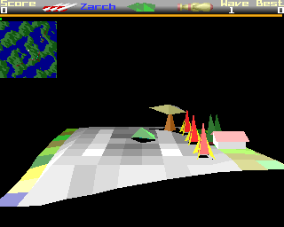 The ship on the launchpad in Zarch