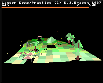 Flying near the ground in Acorn Archimedes Lander